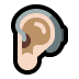 🦻🏻 ear with hearing aid: light skin tone display on Windows